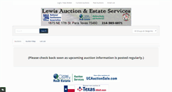 Desktop Screenshot of lewisauctionservices.com